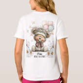 Whimsical Teddy Bear Baby Shower Big Sister T-shirt (Achterkant)