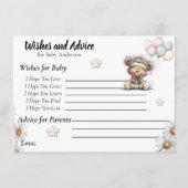 Whimsical Teddy Bear Baby Shower Design  Informatiekaartje (Voorkant)