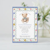 Whimsical Teddy Bear Baby Shower Kaart (Staand voorkant)