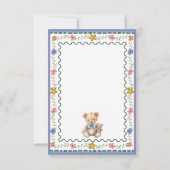 Whimsical Teddy Bear Baby Shower Kaart (Achterkant)