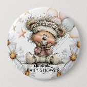 Whimsical Teddy Bear Baby Shower  Ronde Button 4,0 Cm (Voorkant)