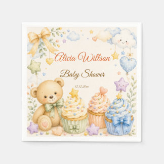 Whimsical Teddy Bear Baby Shower Servet