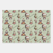 Whimsical Teddy Bear Christmas Inpakpapier Vel (Voorkant 3)