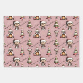 Whimsical Teddy Bear Christmas Inpakpapier Vel (Voorkant 2)