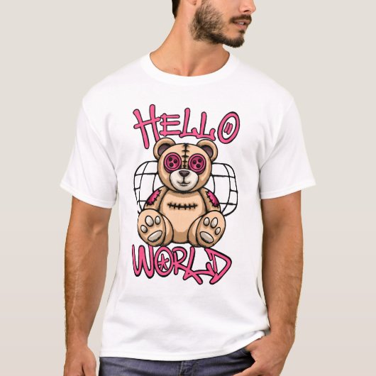 Whimsical Teddy Bear streetwear T-shirt (Voorkant)