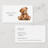 Whimsical Teddy BearKinderopvang Visitekaartje (Voorkant / Achterkant)