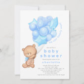 Whimsical Teddy Boys Baby shower Uitnodiging (Voorkant)
