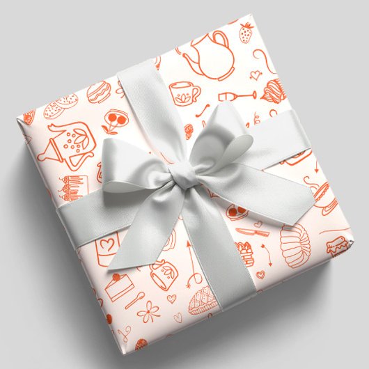 Whimsical Tekenfeestje Stijl Cadeaupapier