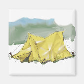 Whimsical Tent Illustratie Magnet (Voorkant)