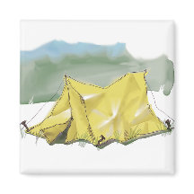 Whimsical Tent Illustratie Magnet