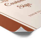 Whimsical Terracotta Pampas Sage Boho Arch Custom Poster (Hoek)