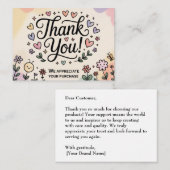 Whimsical Thank You Card  Notitiekaartje (Voorkant / Achterkant)