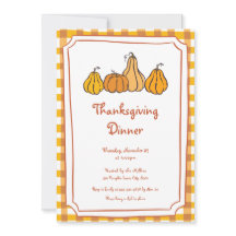 Whimsical Thanksgiving Dinner Invitation
