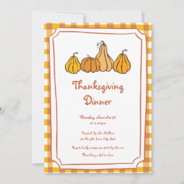 Whimsical Thanksgiving Dinner Invitation Kaart