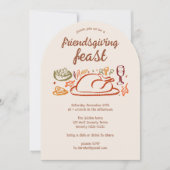 Whimsical Thanksgiving Friendsgiving Dinner ARCH Kaart (Voorkant)