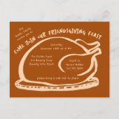 Whimsical Thanksgiving Friendsgiving Dinner Custom Briefkaart (Voorkant)