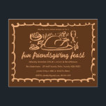 Whimsical Thanksgiving Friendsgiving Dinner Custom Briefkaart<br><div class="desc">Perfect leuk briefkaart voor een leuke herfstuitnodiging! Met de hand gemaakte kunst voor jou! Ideaal voor een Thanksgiving vakantie, Friendsgiving, herfst of herfst dinerfeest of ander evenement. VOLLEDIG ! Klik hierboven op "Personaliseren" om de tekst te bewerken. Klik op "Bewerken met ontwerpgereedschap" om de lettertypen, kleuren en plaatsingen aan te...</div>