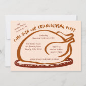 Whimsical Thanksgiving Friendsgiving Dinner Custom Kaart (Voorkant)