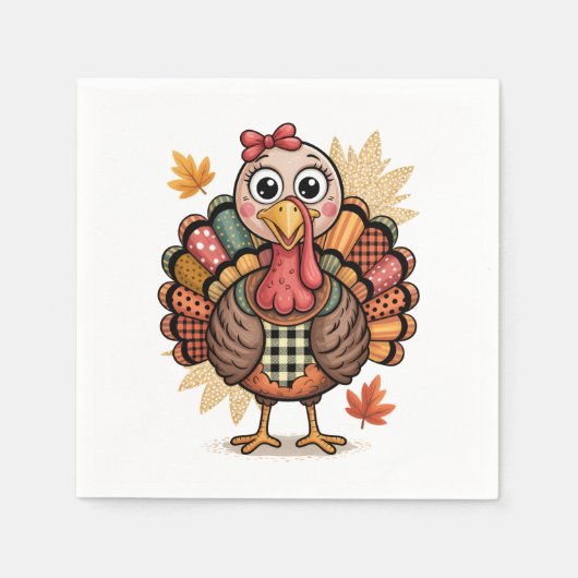 Whimsical Thanksgiving Fun Servet (Voorkant)