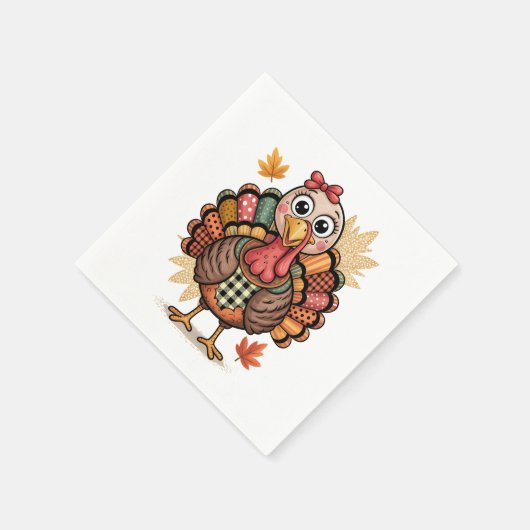 Whimsical Thanksgiving Fun Servet (Hoek)
