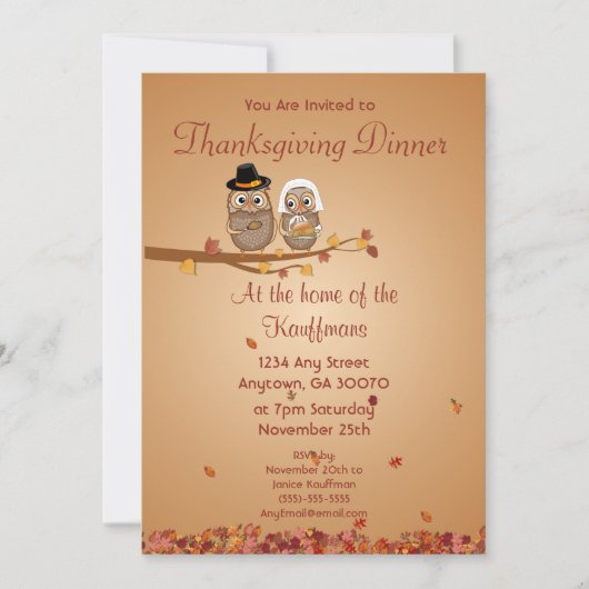 Whimsical Thanksgiving Ownership Card Kaart (Voorkant)