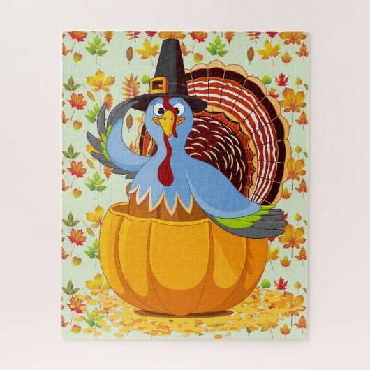 Whimsical Thanksgiving Turkey Foto Puzzle Legpuzzel (Verticaal)