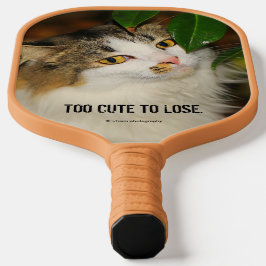 Whimsical The Cat en de Camellia Pickleball Paddle