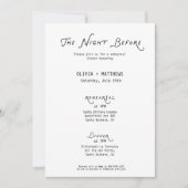 Whimsical The Night Before Rehearsal Minimalist  Kaart (Voorkant)