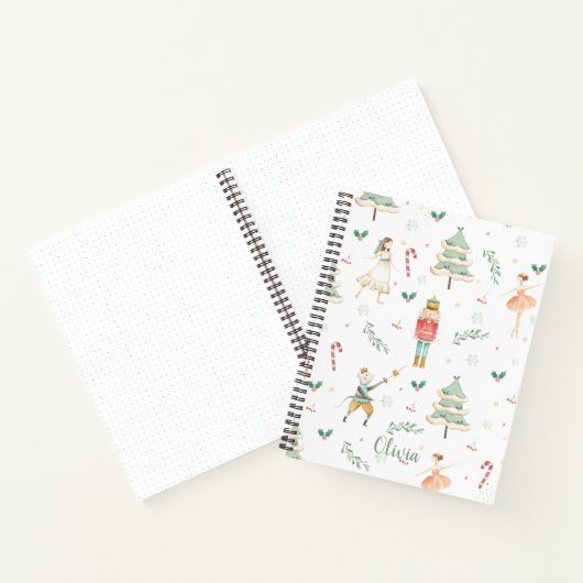Whimsical The Nutcracker Kerstkerdag Favor Notitieboek (Binnen)