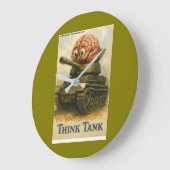 Whimsical Think Tank Cartoon Ontwerp Grote Klok (Hoek)