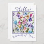 Whimsical Thinking of You Holiday Card Feestdagenkaart (Voorkant / Achterkant)