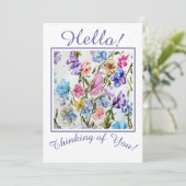 Whimsical Thinking of You Holiday Card Feestdagenkaart (Staand voorkant)