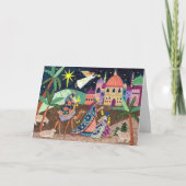 Whimsical Three Wise Men Kings with star and gifts Feestdagen Kaart (Voorkant)