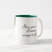 Whimsical Tiger Swallowtail Butterflies Tweekleurige Koffiemok (Voorkant rechts)