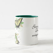 Whimsical Tiger Swallowtail Butterflies Tweekleurige Koffiemok (Center)