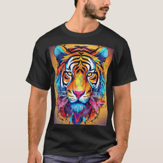 Whimsical Tiger T-shirt Design