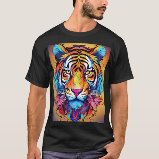Whimsical Tiger T-shirt Design (Voorkant)