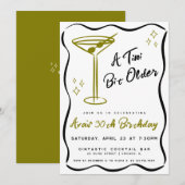 Whimsical Tini beetje oudere Martini verjaardag Kaart (Voorkant / Achterkant)