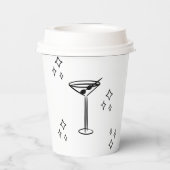 Whimsical Tini beetje oudere Martini verjaardag Papieren Bekers (Achterkant)