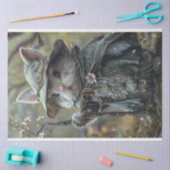 Whimsical Tiny Mouse betoverde bos decoupage Tissuepapier (Craft)