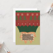 Whimsical "To Santa" Christmas Card 5x7-xmas Kaart (Voorkant / Achterkant in situ)