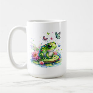 Whimsical Toad, Bloemen en Vlinders Koffiemok