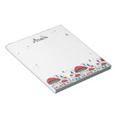 Whimsical Toadstool gepersonaliseerd Notitieblok (Schuin)