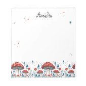 Whimsical Toadstool gepersonaliseerd Notitieblok (Voorkant)