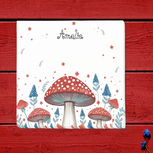 Whimsical Toadstool gepersonaliseerd Post-it® Notes