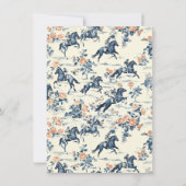 Whimsical Toile Derby Party Kaart (Achterkant)