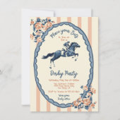 Whimsical Toile Derby Party Kaart (Voorkant)