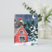 Whimsical Tomten (Zweeds kerstgeit) Feestdagenkaart (Staand voorkant)