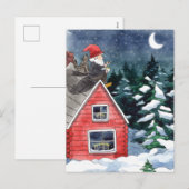 Whimsical Tomten (Zweeds kerstgeit) Feestdagenkaart (Voorkant / Achterkant)