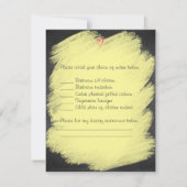 Whimsical Tortelduifjes Chalkboard Wedding RSVP Ca (Achterkant)